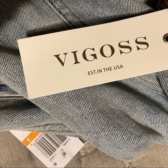 Vigoss Cotton Distressed Jean Jacket - Picture 7 of 13